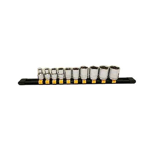 JUEGO DE DADOS DEWALT DE 3/8 CON 10 PZAS. C/RIEL ORGANIZADOR