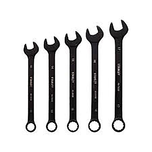 KIT DE LLAVES COMBINADAS STANLEY DE 5 PZAS. CROMO NEGROmm