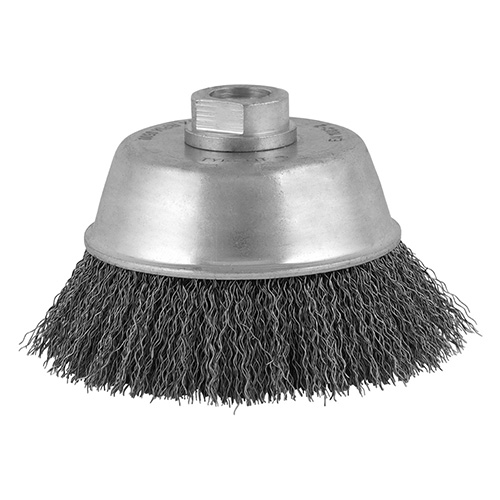 CEPILLO COPA ALAMBRE ONDULADO 120 MM