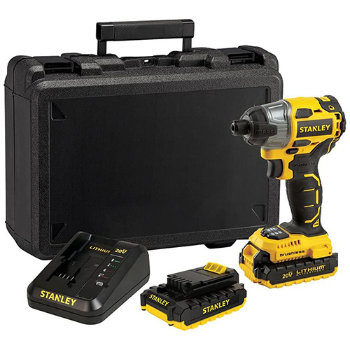 ATORNILLADOR DE IMPACTO INALAMBRICO 1/4 20 V S/CARBONES ION-LITIO C/2 BAT. Y CAR