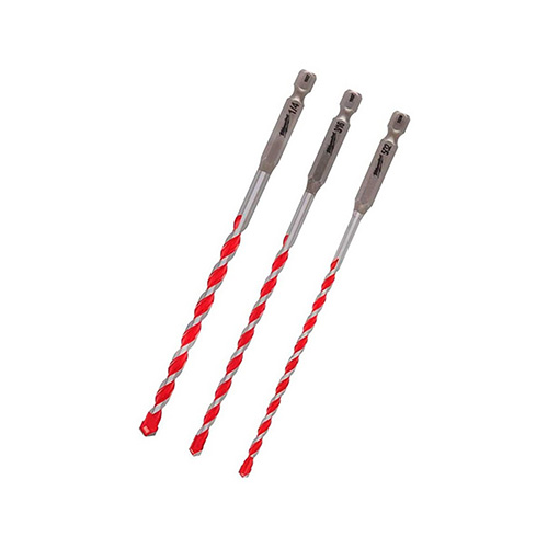 JUEGO DE 3 PIEZAS BROCAS CON PUNTA DE CARBURO