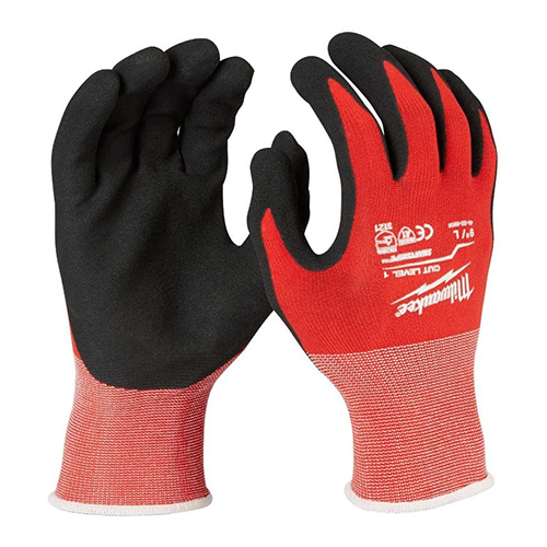 GUANTES ANTICORTE NIVEL 1 BAÑADOS EN NITRILO TALLA L