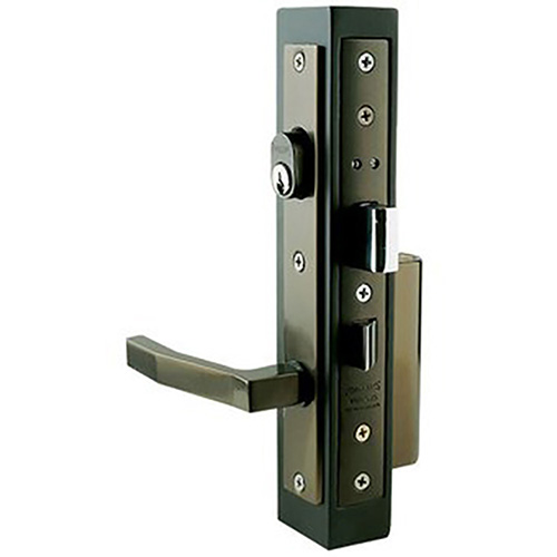 CERRADURA P/PUERTA DE ABATIR ALUMINIO JALADERA MANIJA CAFÉ MOD JM 575