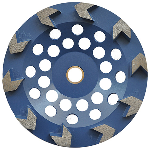 COPA DE DIAMANTE CON SEGMENTOS TIPO FLECHA FAST CUT (7"X7/8")