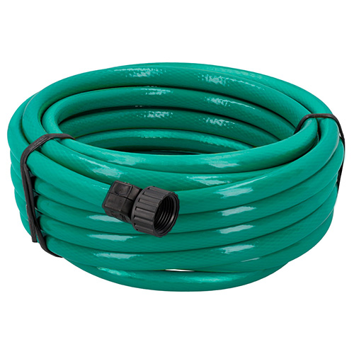 MANGUERA PARA JARDÍN TRAMADA CON CONECTOR PLÁSTICO 1/2", 10 M