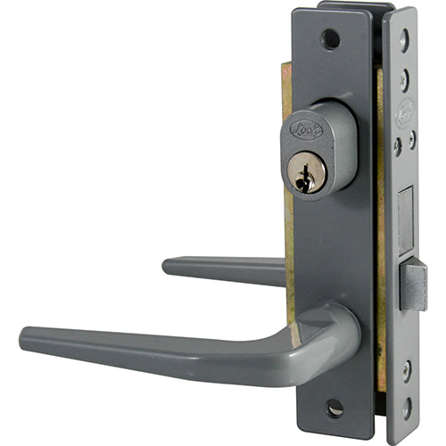 CERRADURA CLÁSICA PARA PUERTA DE ALUMINIO FUNCIÓN DOBLE, GRIS, LLAVE ESTÁNDAR
