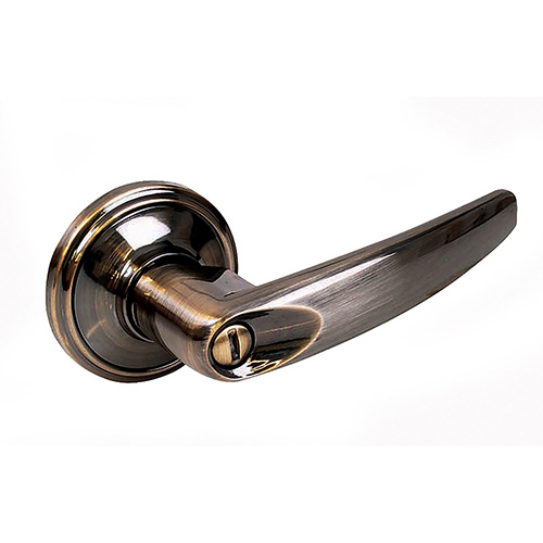 MANIJA TUBULAR RECTA FUNCIÓN BAÑO, LATÓN ANTIGUO, LLAVE ESTÁNDAR, BLÍSTER