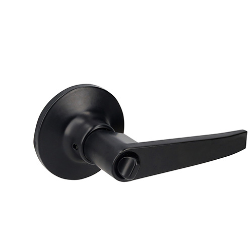 MANIJA TUBULAR RECTA FUNCIÓN RECÁMARA, NEGRA, LLAVE ESTÁNDAR, BLÍSTER