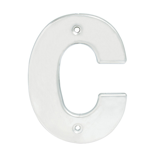 LETRA C BOLD 4" CROMO SATINADO