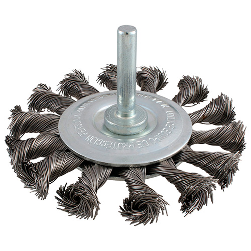 CARDA CIRCULAR TRENZADA ALAMBRE GRUESO 3" X 0.50 MM CON ZANCO 1/4"