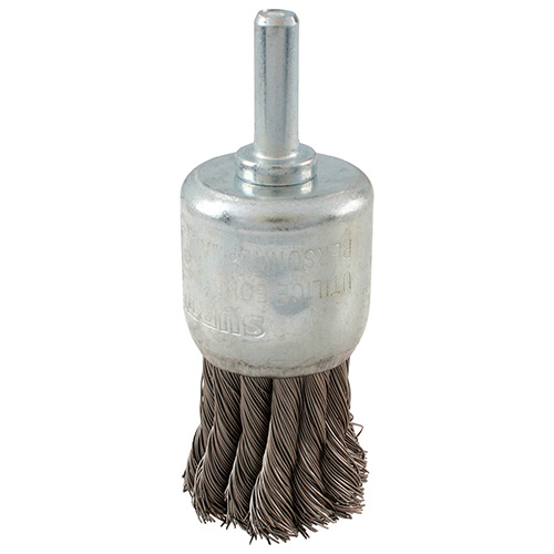 CARDA COPA TRENZADA ALAMBRE GRUESO 1-1/8" X 0.50 MM CON ZANCO 1/4"