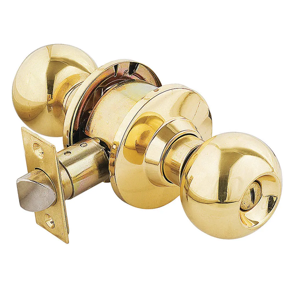 POMO P/BAÑO BOLA LATON BRILLANTE (CAJA) CILINDRICA