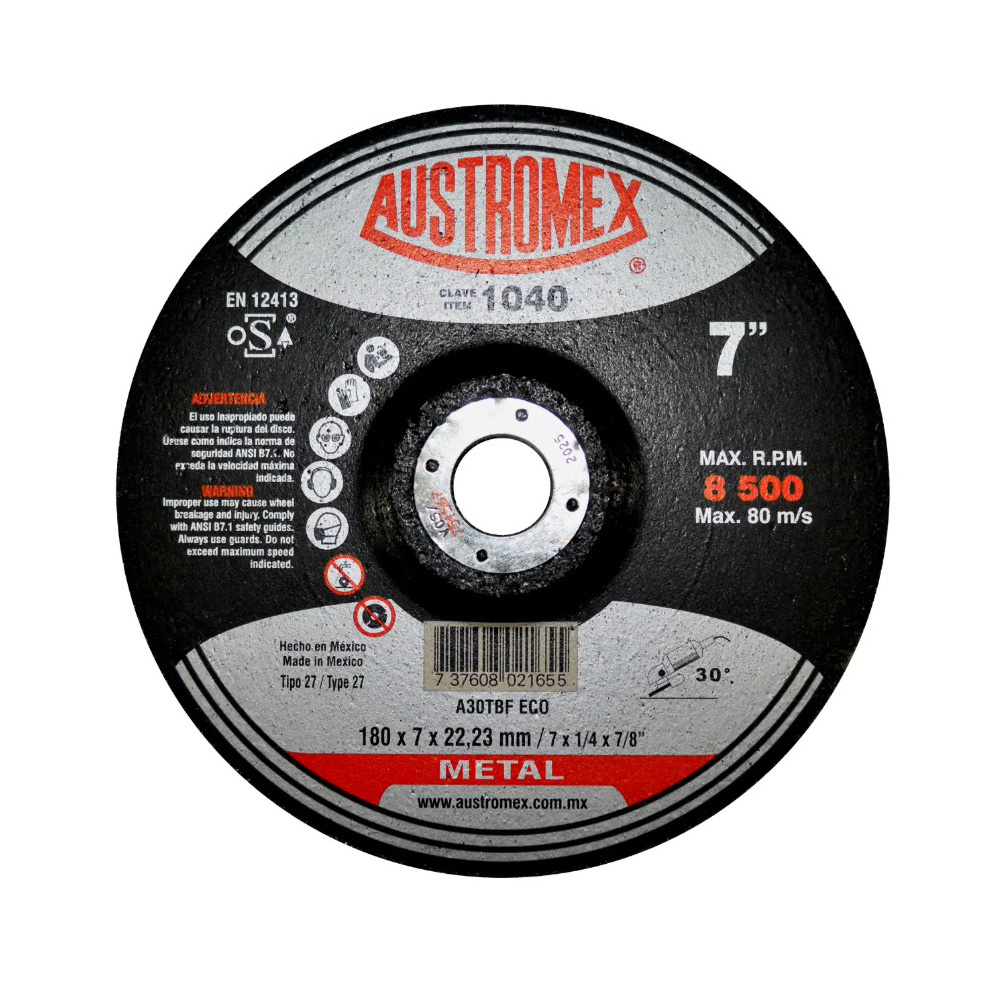 DISCO DE DESBASTE DT27 180X7X22.23 A30 ECO