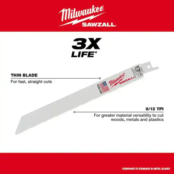 SAWZALL DPP 8/12 LARGO 12" 50PK