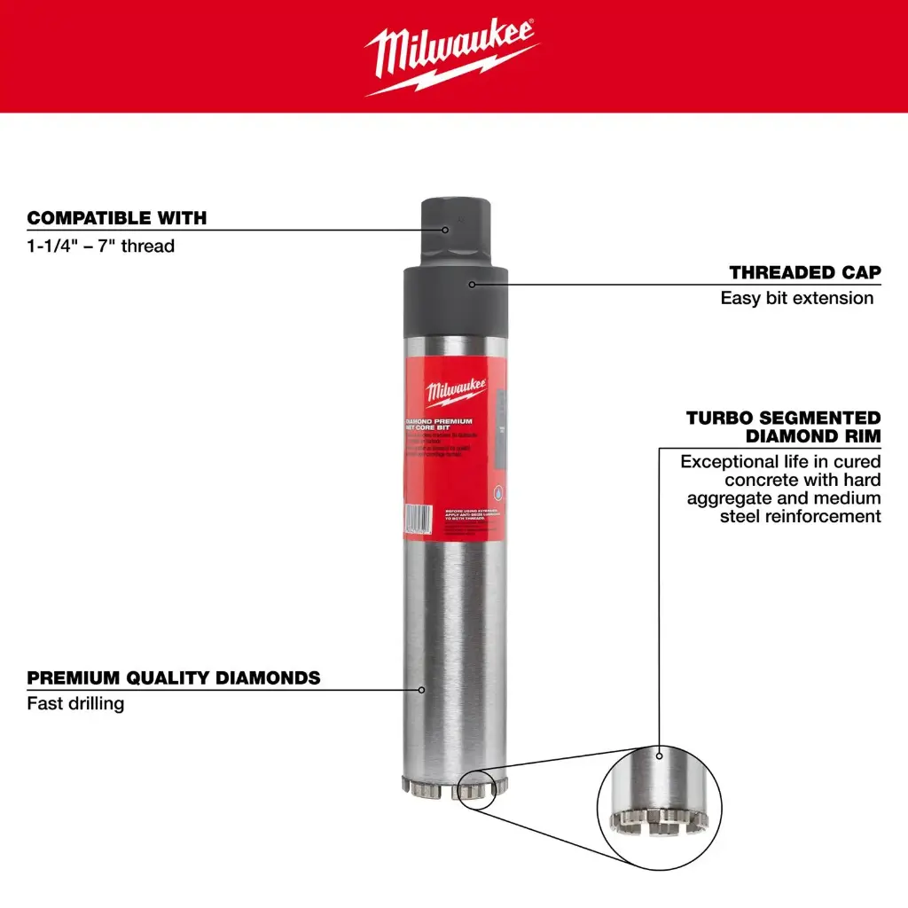 BROCA DIAMANTADA PREMIUM DE 8"