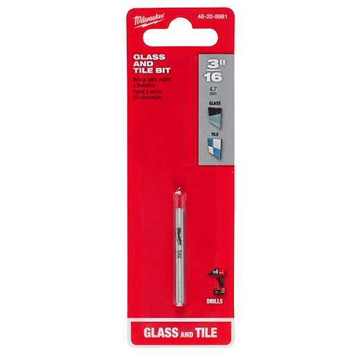 BROCA PARA VIDRIO Y AZULEJO DE 3/16" (4.7MM)