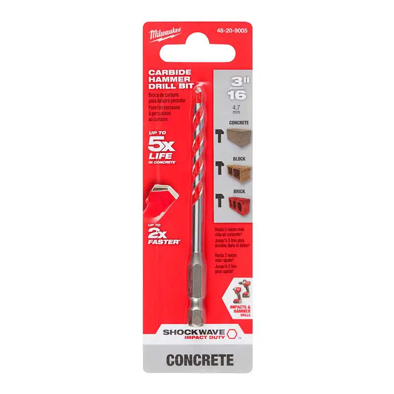 BROCA CON PUNTA DE CARBURO 3/16" X 2" X 4"