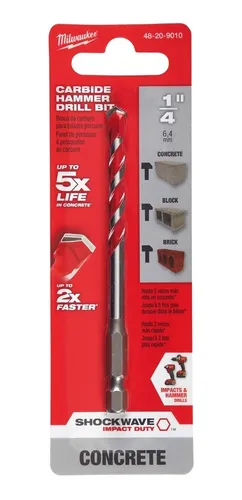 BROCA CON PUNTA DE CARBURO 1/4" X 2" X 4"