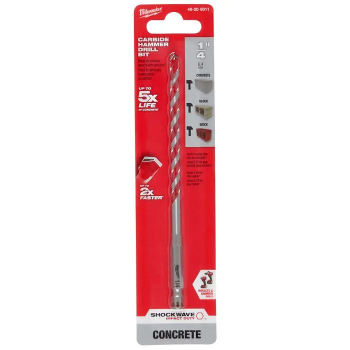 BROCA CON PUNTA DE CARBURO 1/4" X 4" X 6"