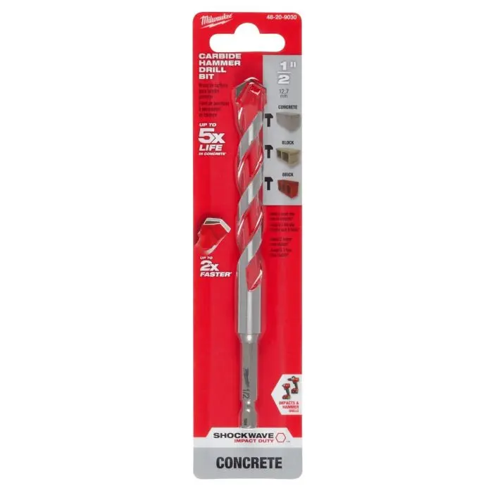 BROCA CON PUNTA DE CARBURO 1/2" X 4" X 6"