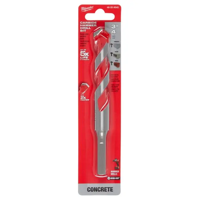 BROCA CON PUNTA DE CARBURO 3/4" X 4" X 6"