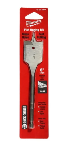 BROCA PLANA (MANITA) DE 1-1/4" X 6"