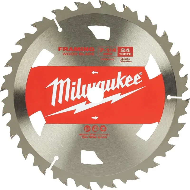 7-1/4" 24THOJAS DE CORTE DE MADERA PARA SIERRA CIRCULAR