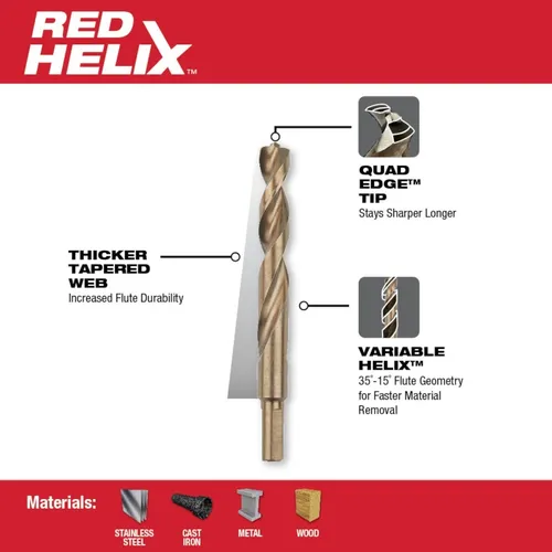 BROCA COBALTO RED HELIX 9/64"