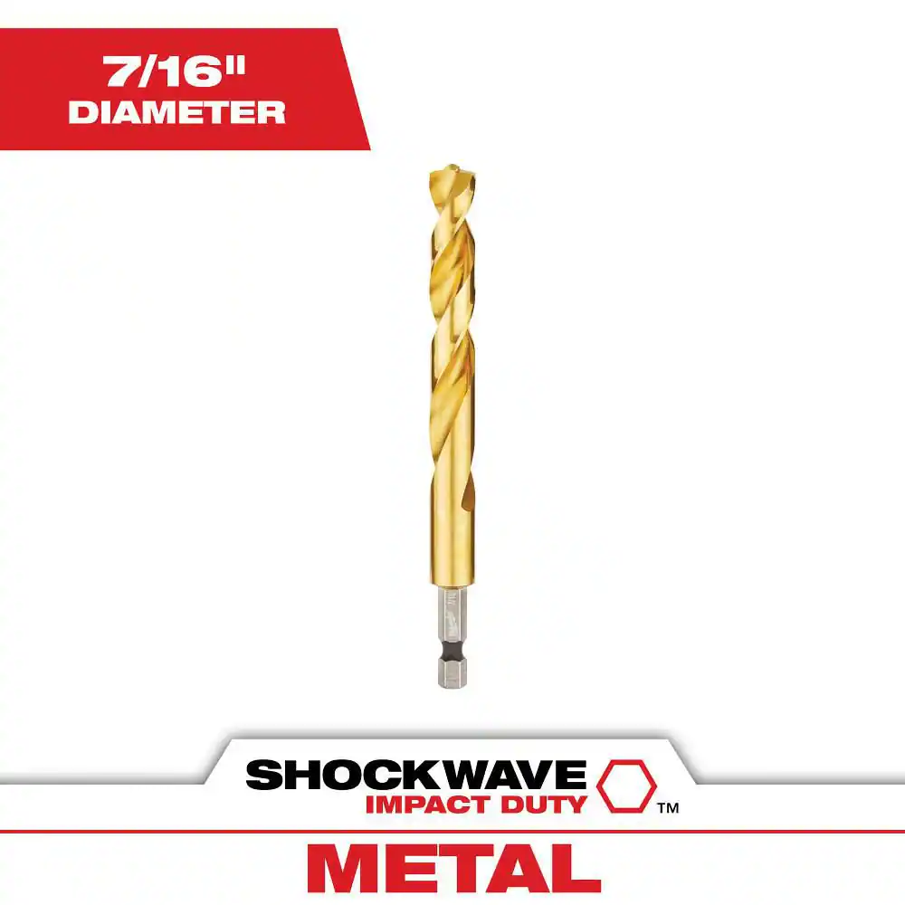 BROCA DE TITANIO SHOCKWAVE 7/16"