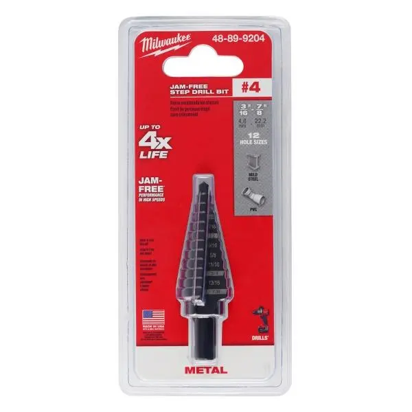 BROCA ESCALONADA 3/16" - 7/8" #4