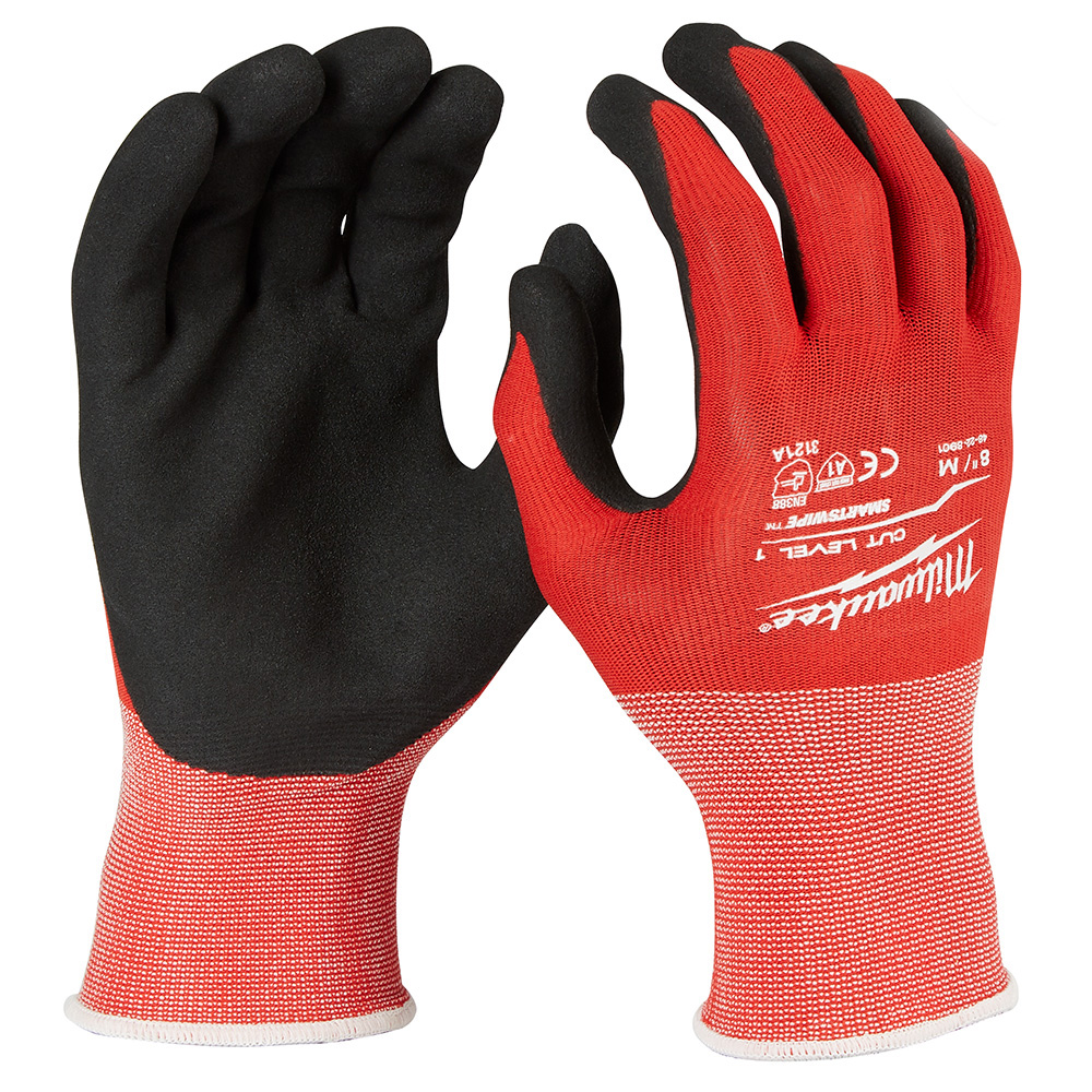 GUANTES ANTICORTE NIVEL 1 BAÑADOS EN NITRILO TALLA M