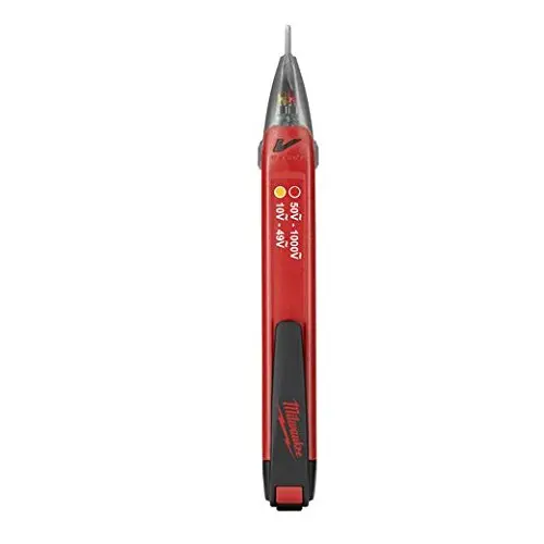 DETECTOR DE VOLTAJE DUAL CON LUZ USO CON BATERIAS AA 10-49V Y 50-1000V
