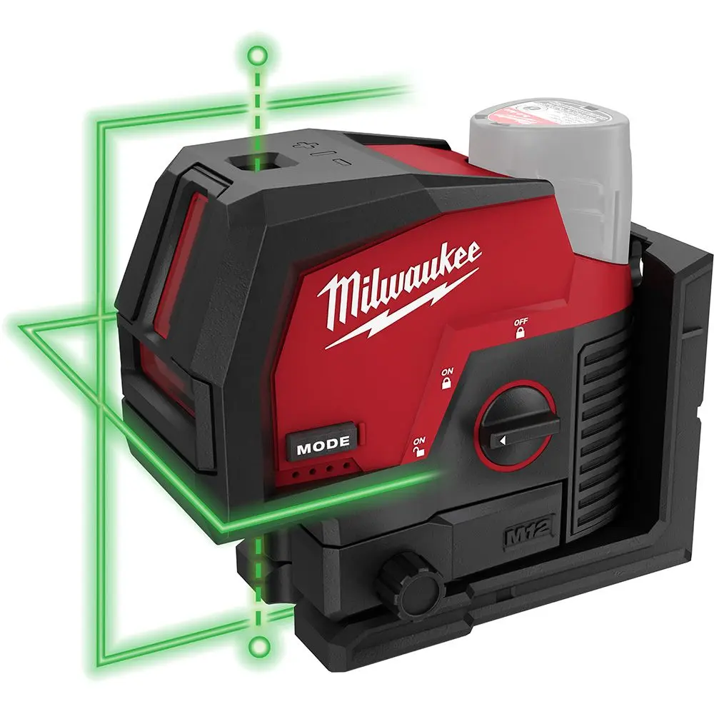 LASER VERDE DE PUNTOS C/PLOMADA Y LINEA TRASNVERSA M12 - BARE TOOL