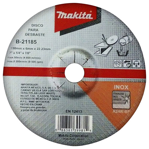 DISCO P/DESBASTE METAL 7 X 7/8 X 1/4 (ALTO RENDIMIENTO) (MAA-B21185)