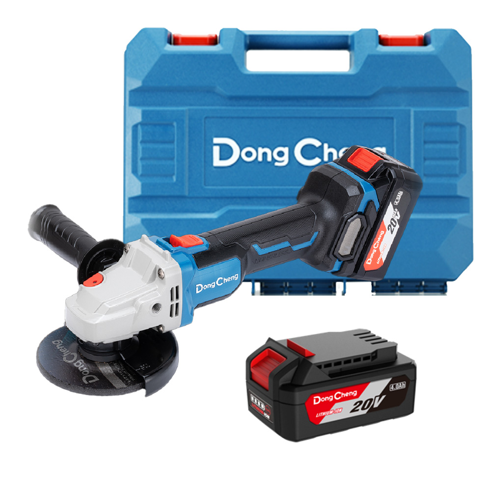 MINIESMERILADORA 4 1/2 20 V S/CARBONES, C/2 BAT. 4 AMP 8500/M CARGADOR Y ESTUCHE