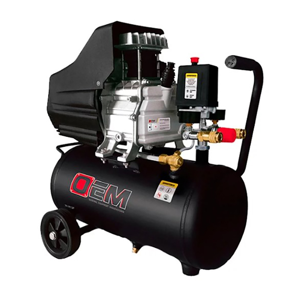 COMPRESOR DE AIRE DE 2.5 HP DE 25 LITROS CON PISTOLA DE BAJA Y MANGUERA NEUMATICA OEM BY MIKELS