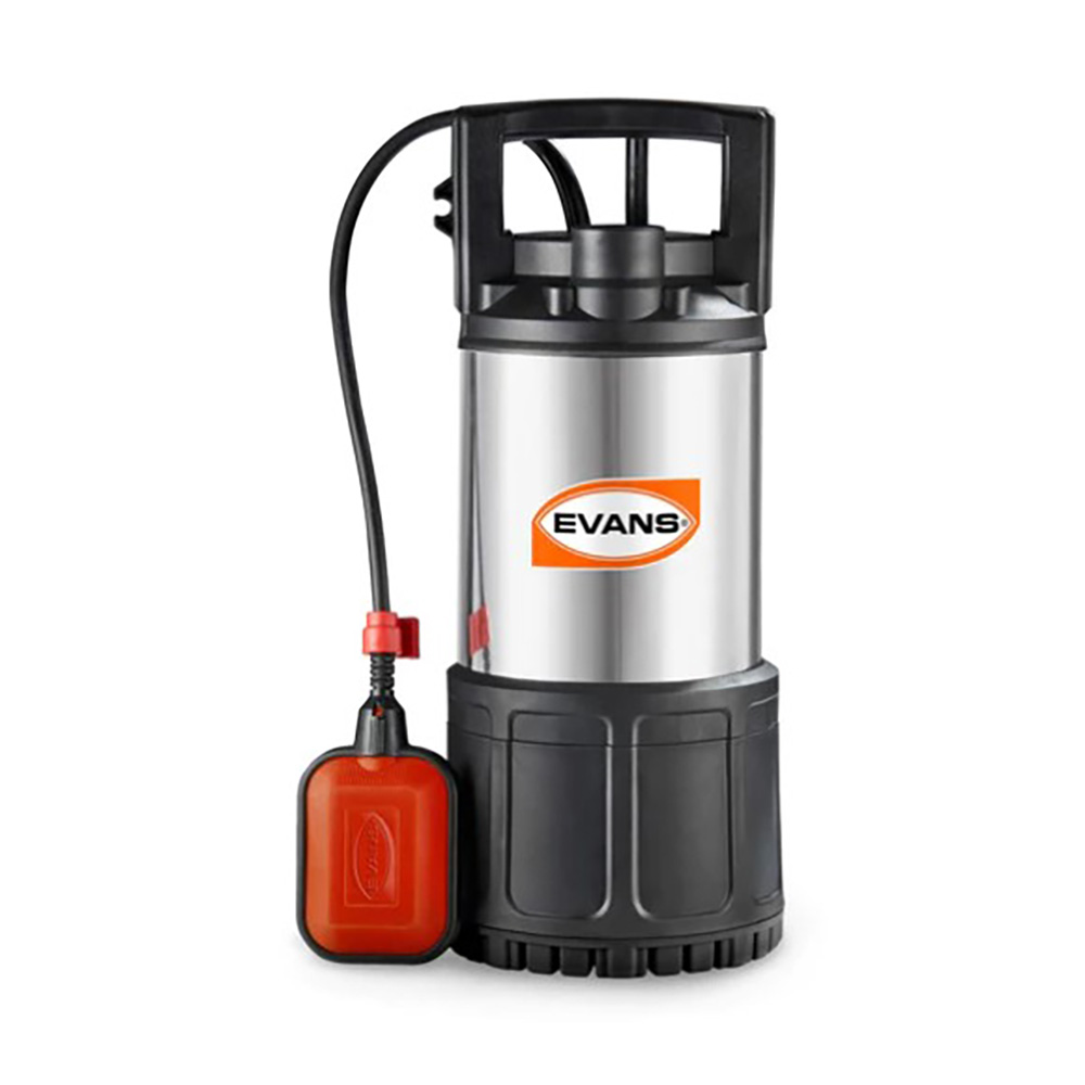 BOMBA SUMERGIBLE DE ACERO INOXIDABLE DE 3/4 HP P/CISTERNA/ALJIBE 120 V C/FLOTADOR ALT. MAX DE 26 MTS