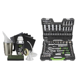 COMBO DE KIT DE RESTAURACIÓN DE FAROS 53673 + MALETÍN DE HERRAMIENTAS DE 108 PIEZAS DE 1/2 Y 1/4 54037