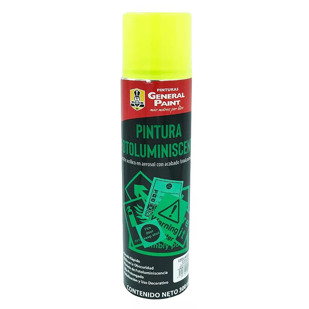 PINTURA EN SPRAY (BOTE 400ml) FOTOLUMINISCENTE COLOR VERDE PARA VER EN LA OBSCURIDAD