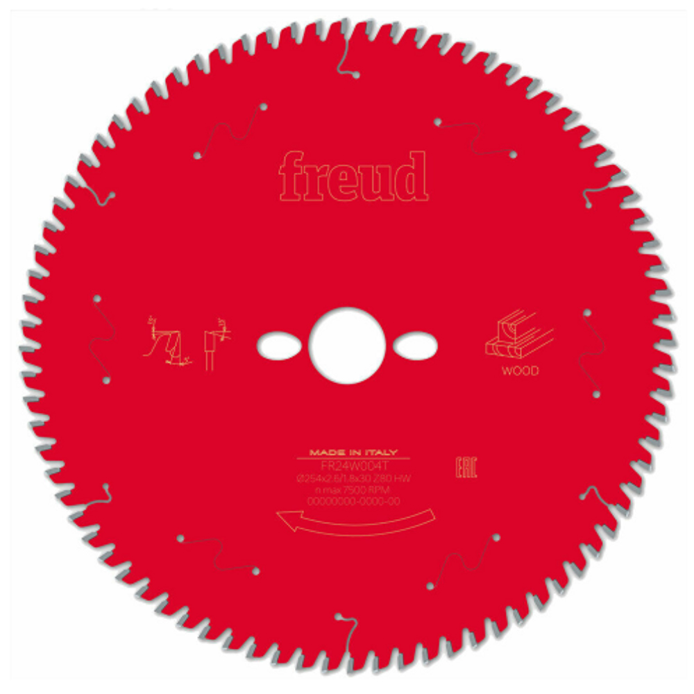 DISCO C/PASTILLAS DE CARBURO FREUD 7-1/4 x 24 D (182 mm Z-24 ATB 15.88 mm) P/MADERA DURA Y BLANDA (ANTES F03FS03683)