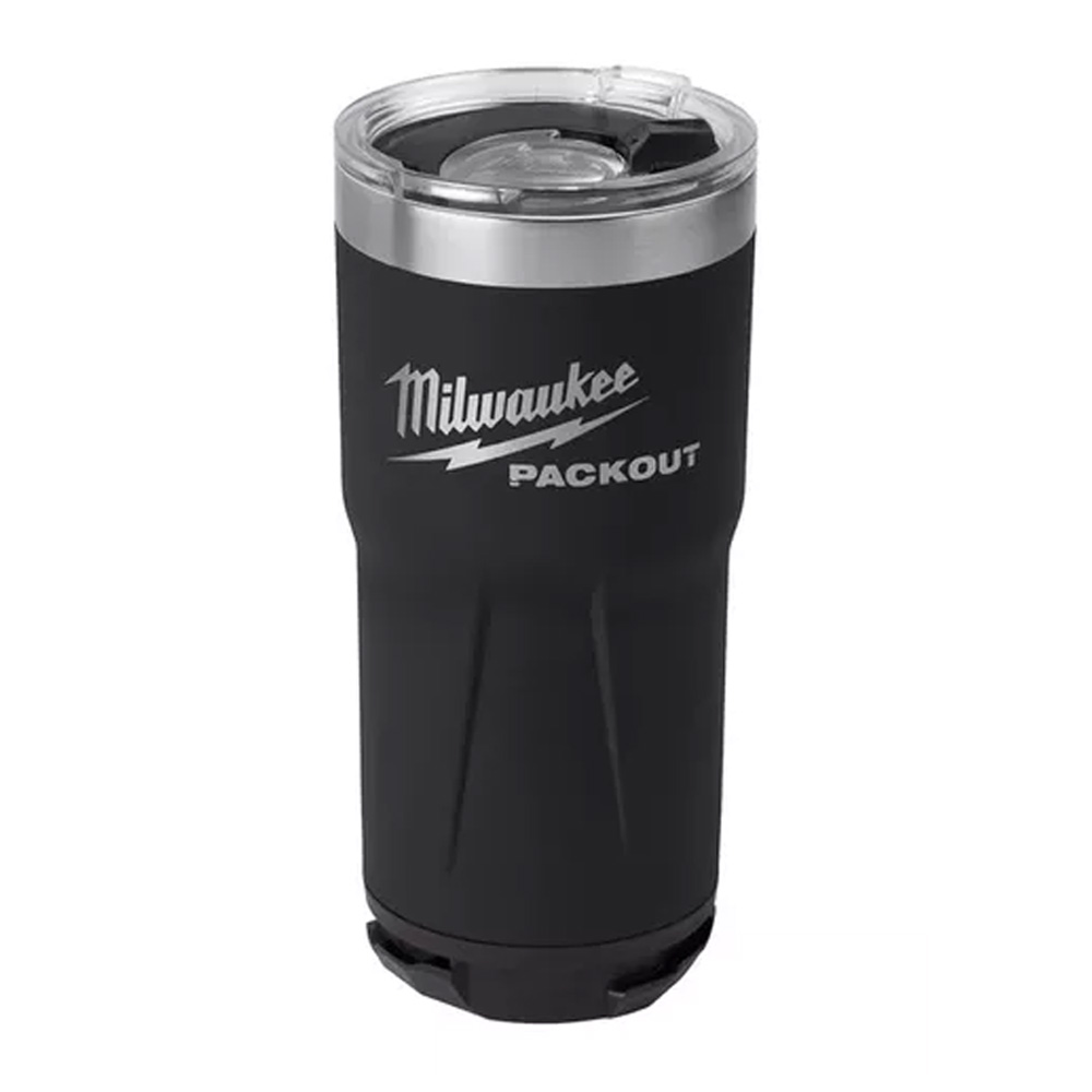 VASO MILWAUKEE DE 20 ONZAS C/SISTEMA PACKOUT™ COLOR NEGRO (TUMBLER)