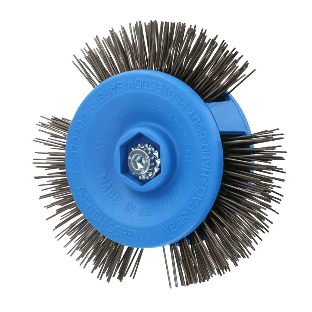 CEPILLO DE ACERO PARA LIMPIEZA Y REPARACIÓN DE METAL Y PINTURA DE 7/8 X 3/8 P/TALADRO