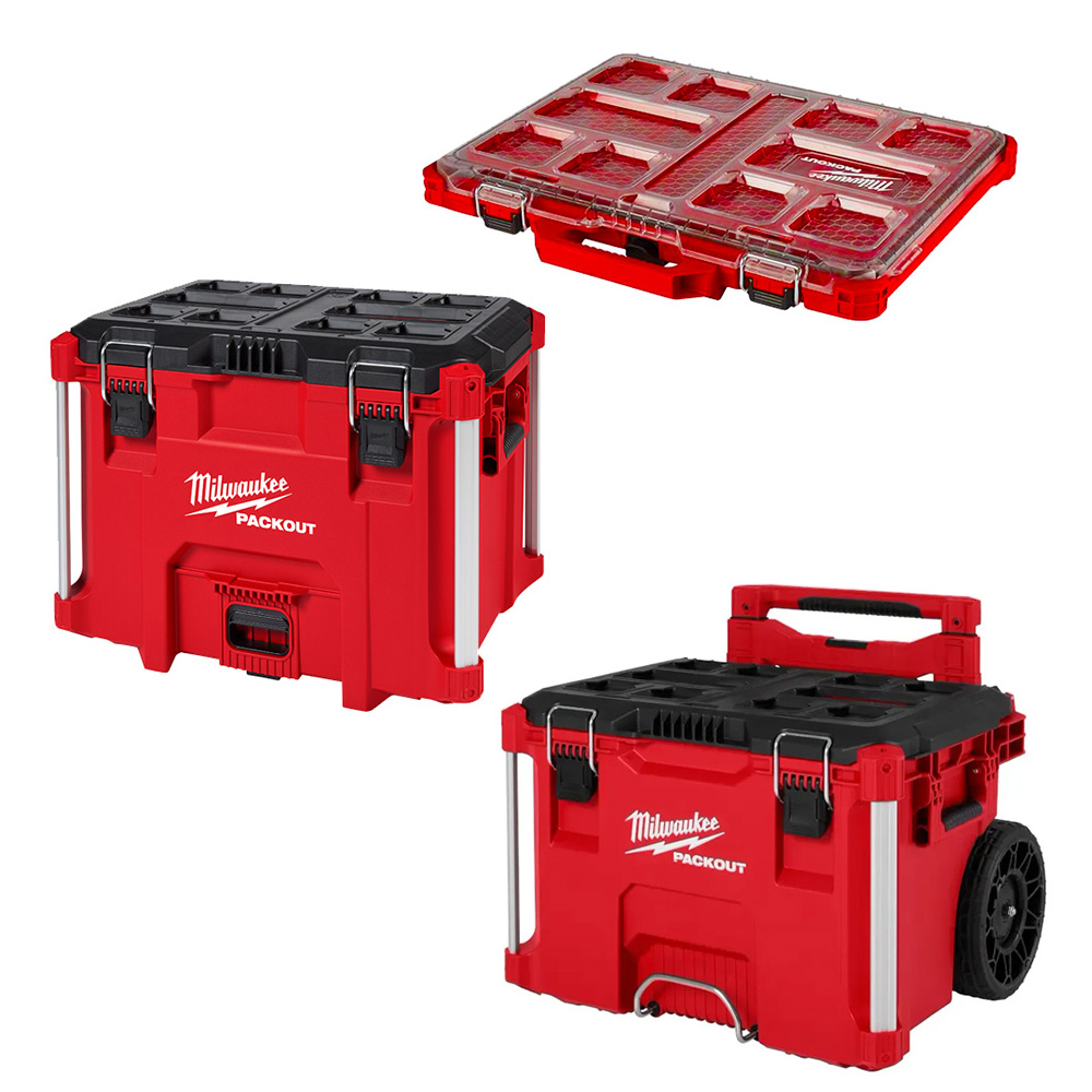 COMBO PACKOUT MILWAUKEE 3 PIEZAS INCLUYE LOS CODIGOS 48-22-8427/ 48-22-8429/ 48-22-8431