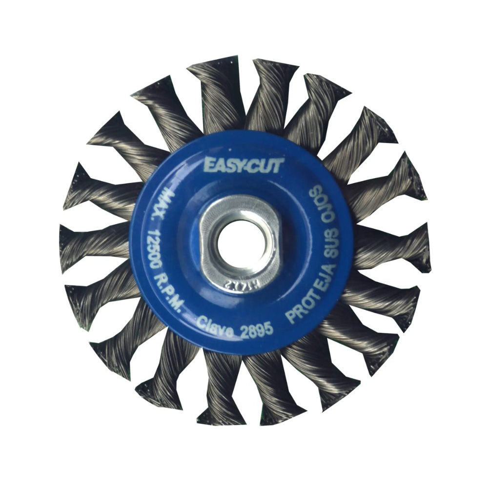 CEPILLO TRENZADO DE 100X0.35XM14-2MM LIMPIEZA DE SUPERFICIES METALICAS, PINTURA, CORROSIÓN Y CUALQUIER ADHERENCIA