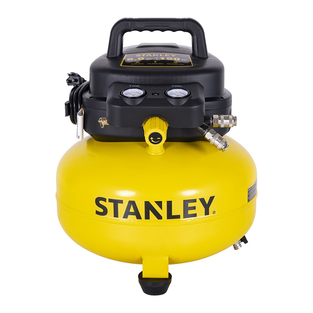 COMPRESOR DE AIRE 1 HP 6 GAL. 23 LTR 90-150 PSI CFM HASTA 3.7 TIPO HAMBURGUESA DE 120 V LIBRE DE ACEITE