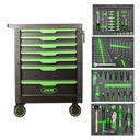 GABINETE MOV 7 GAVETAS 172 PZ DE 1/2 Y 1/4 LLAVES COMB MM,DESTOR Y LLAVES HEX MARTILLOS Y PINZAS C/JALADERAS TRAD.