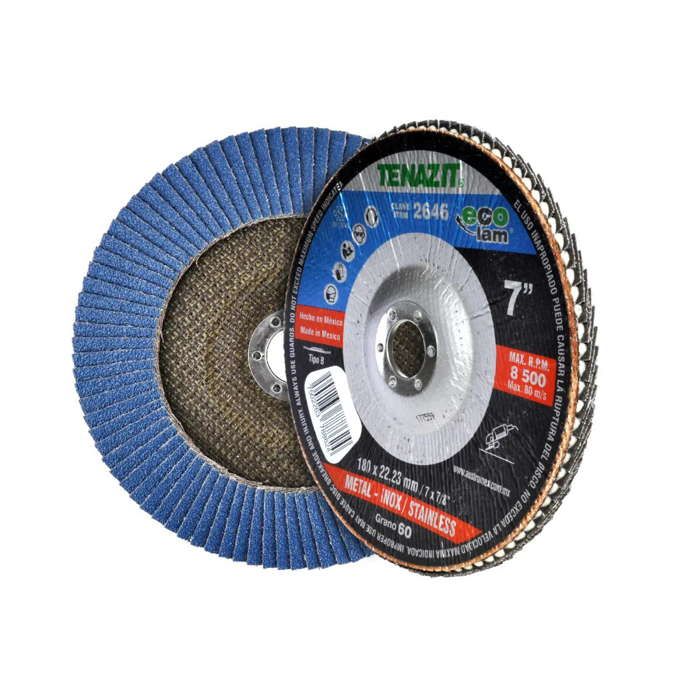 DISCO LAMINADO P/LIJAR DE 7 X 7/8 GRANO 60 LINEA ECOLAM (EL MAS ECONOMICO DE LA LINEA)