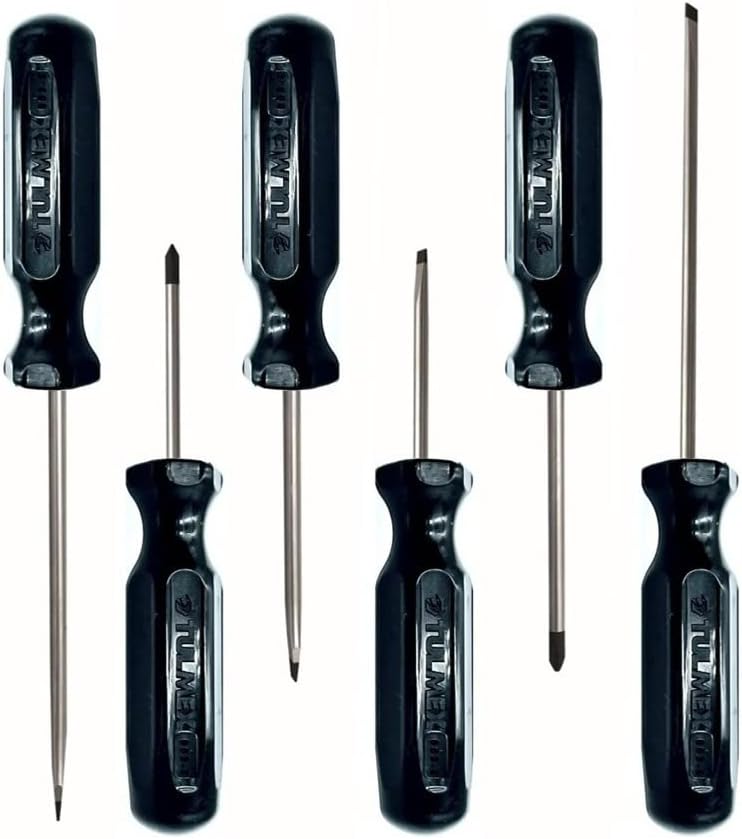 JUEGO DE SEIS DESARMADORES (NEGRO)