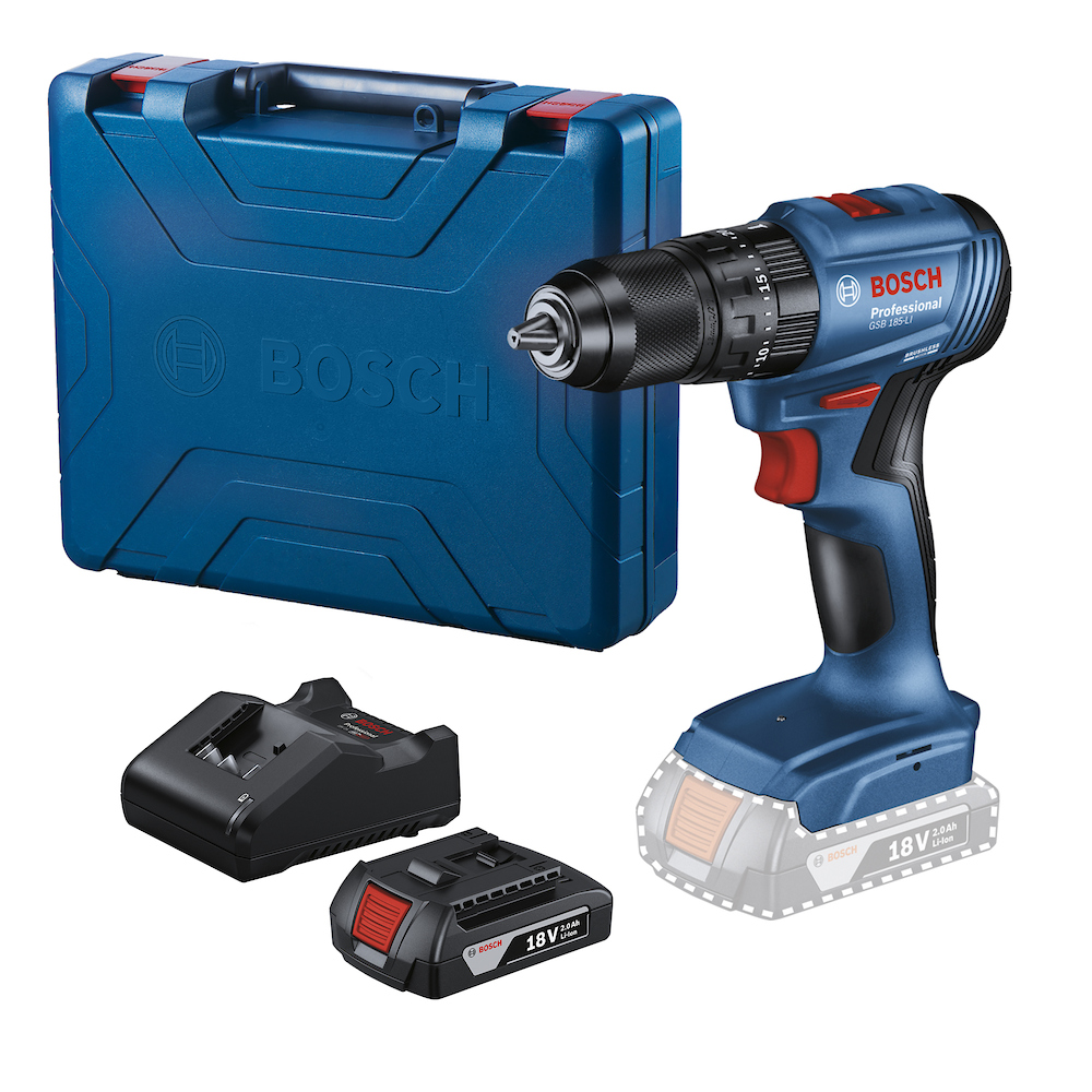 COMBO ROTOMARTILLO DE 1/2 18V BRUSHLESS + CARGADOR +1 BATERIA 2AMP (MOD GSB 185-LI)