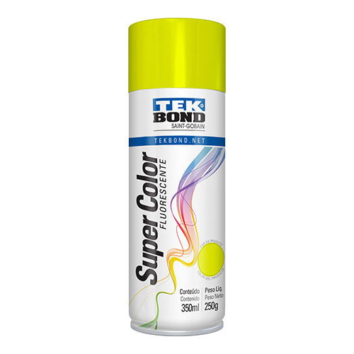 PINTURA EN SPRAY TEKBOND AMARILLO FLOURESCENTE (350 ML/250 G) (69957327147)